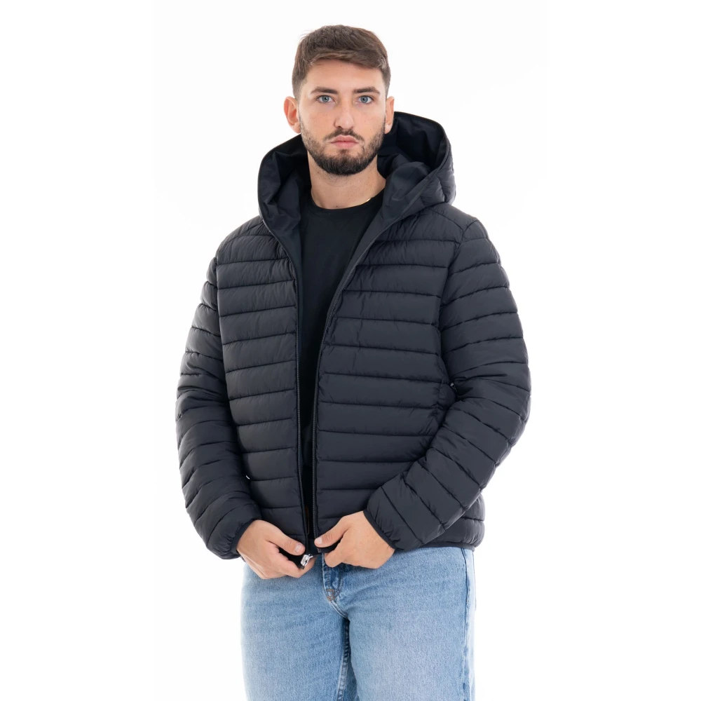 Save The Duck Omkeerbare Hoodie Herenjas Black Heren