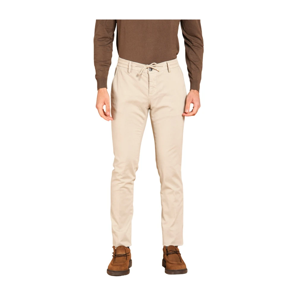 Mason's Slim Fit Jogger Chino Broek Grijs Gray Heren