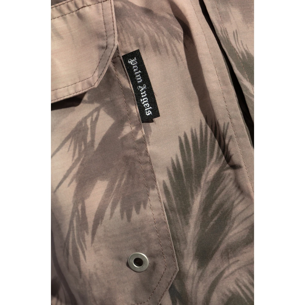 Palm Angels Zwembroek met print Gray Heren