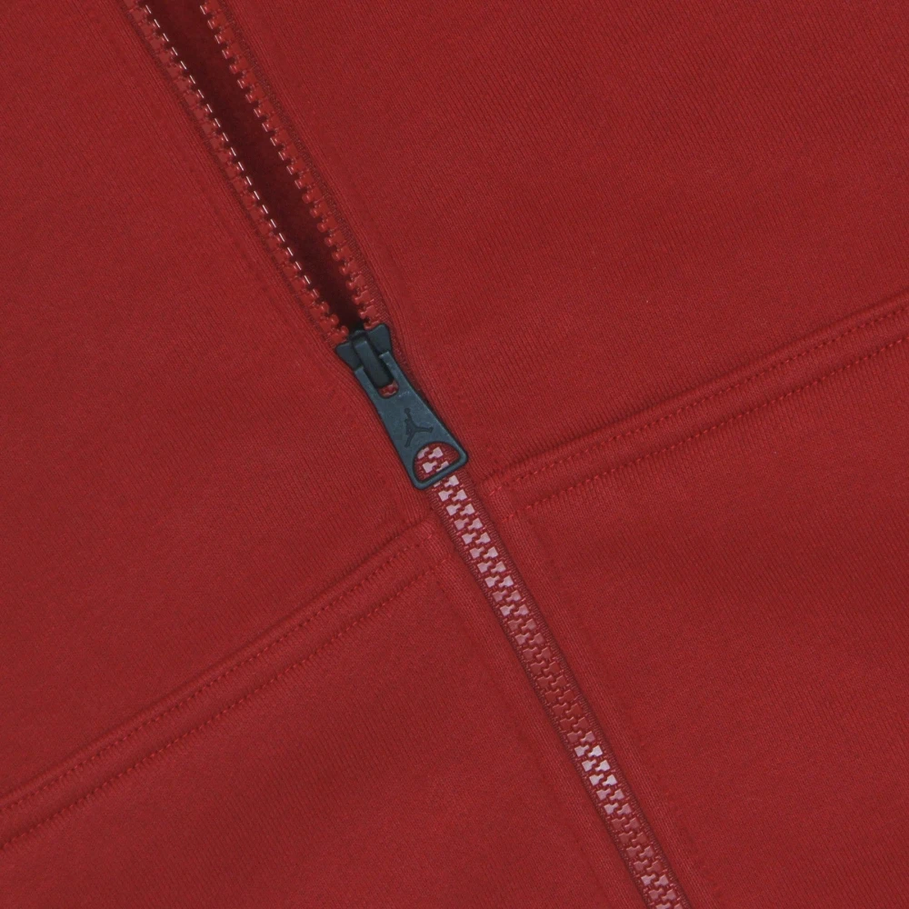 Jordan Rode Fleece Full-zip Hoodie met Logo Red Heren