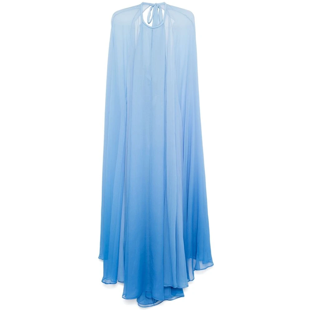 Tom Ford Lichtblauwe Cape Design Jurk Blue Dames