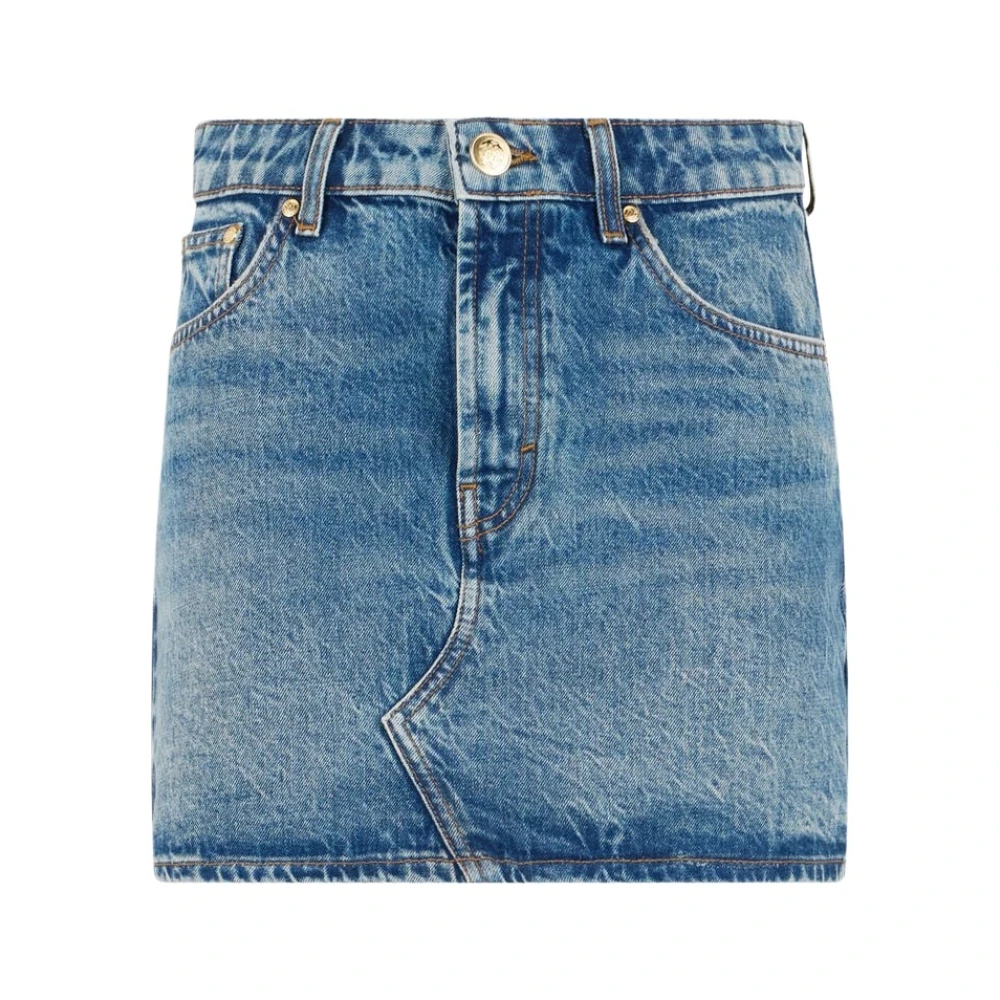 Roberto Cavalli Blue Denim Mini Skirt - Female - Denim Skirts - Blue - M - Skirts