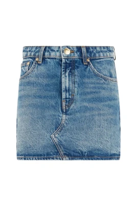 Blå Denim Minikjol