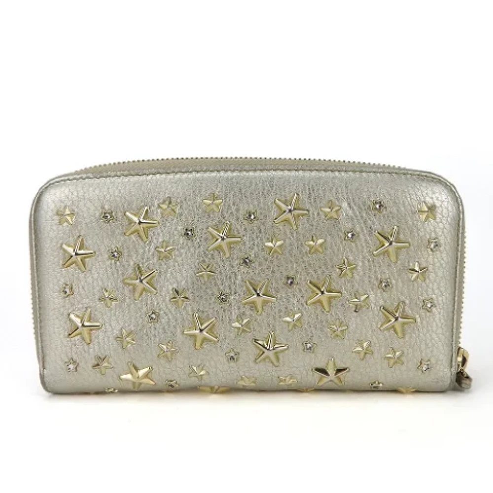 Jimmy Choo Pre-owned Leather wallets Gray Dames