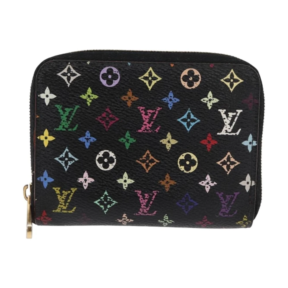 Louis Vuitton Vintage Women's Black Pre-Owned Monogram Canvas Wallet