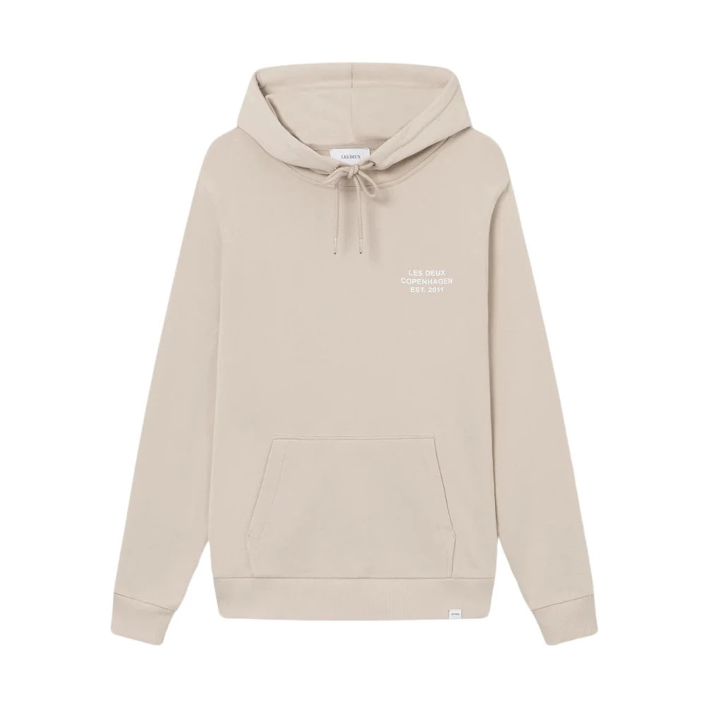 Les Deux Slim Fit Katoenen Sweatshirt Beige Heren