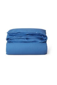 Blue Lexington Home Blue Washed Cotton Sateen Detail Duvet Cover 200X220 Duvet