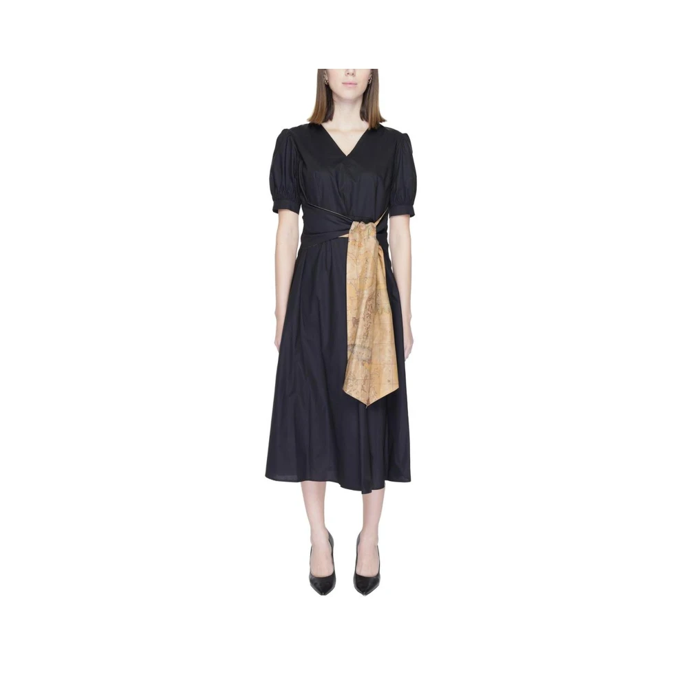 Alviero Martini 1a Classe Zomer Katoenen Lange Jurk Vrouwen Black Dames