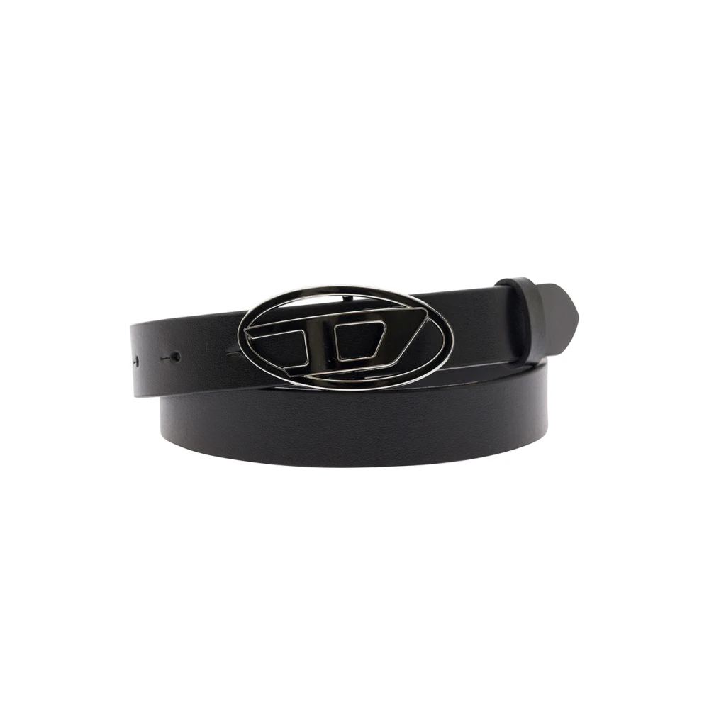 Diesel Women's Black Leather Belt - Belts - 90 Cm - Accessories