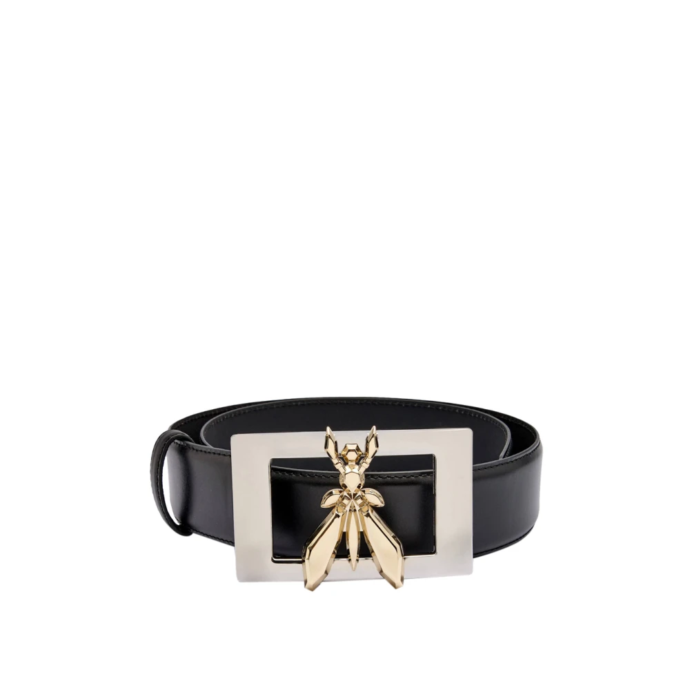 Patrizia Pepe Donna Nero Cintura In Pelle Nera Con Mosca 3D