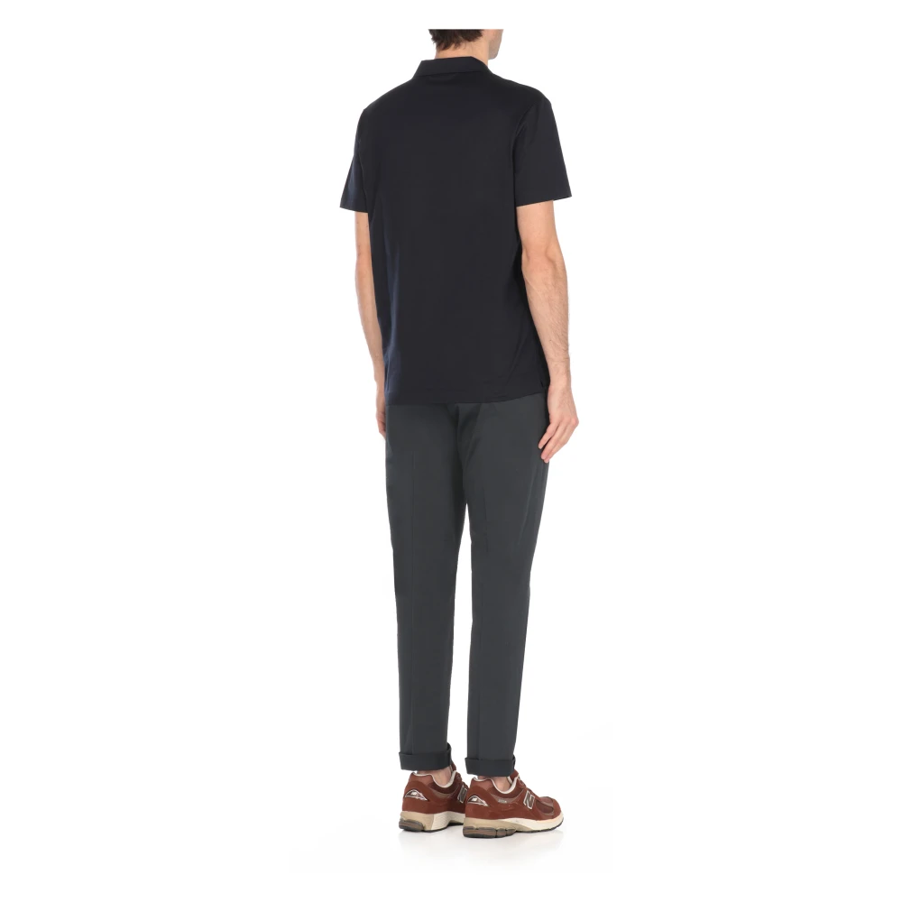 Dondup Blauw Katoenen Poloshirt Kraag Korte Mouwen Blue Heren