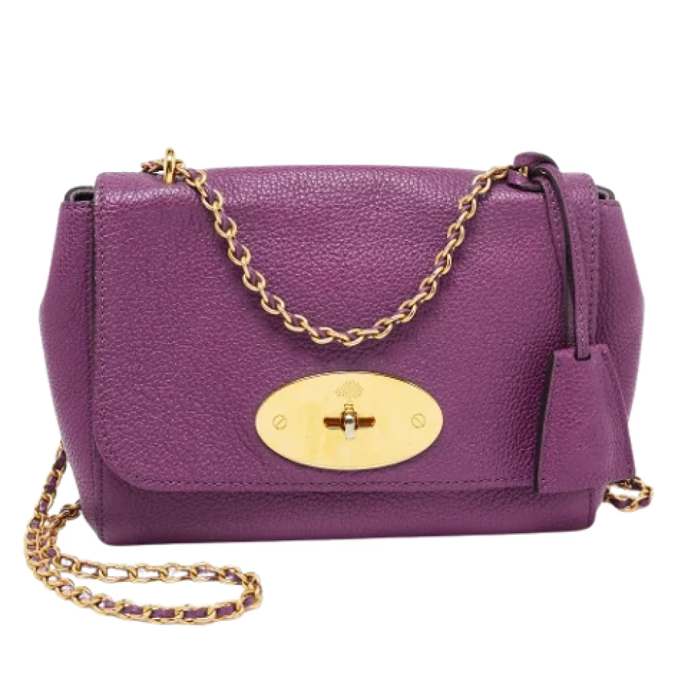 Mulberry Pre-owned Leather shoulder-bags Purple Dames