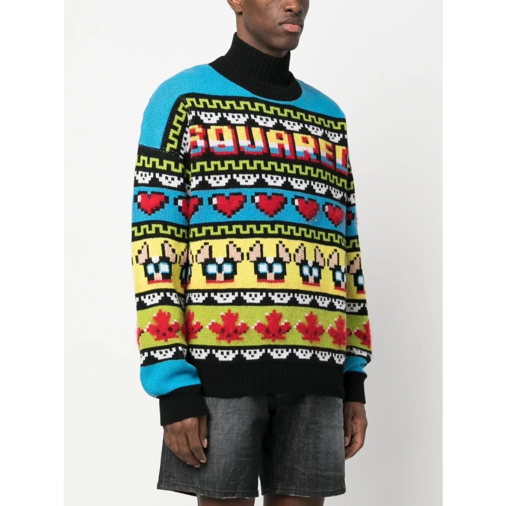 Dsquared2 Round-neck Knitwear Multicolor Heren