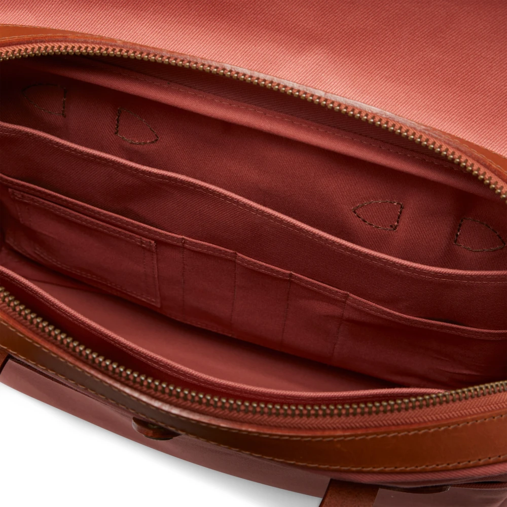 Filson Stevige Twill Leren Aktetas Brown Unisex