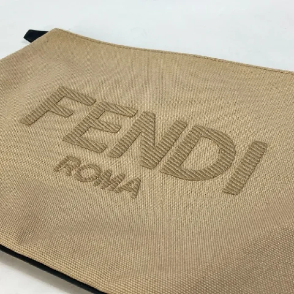 Fendi Vintage Pre-owned Fabric fendi-bags Beige Dames