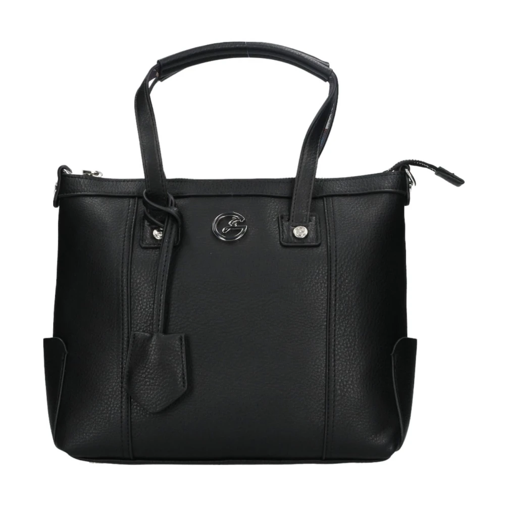 Gattinoni Eco-Leren Handtas met Afneembare Schouderband Black Dames