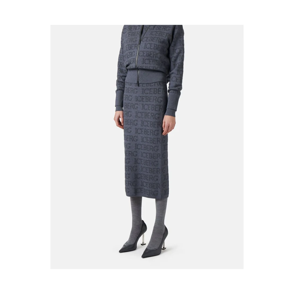 Iceberg Rok met ijsbergpatroon Gray Dames