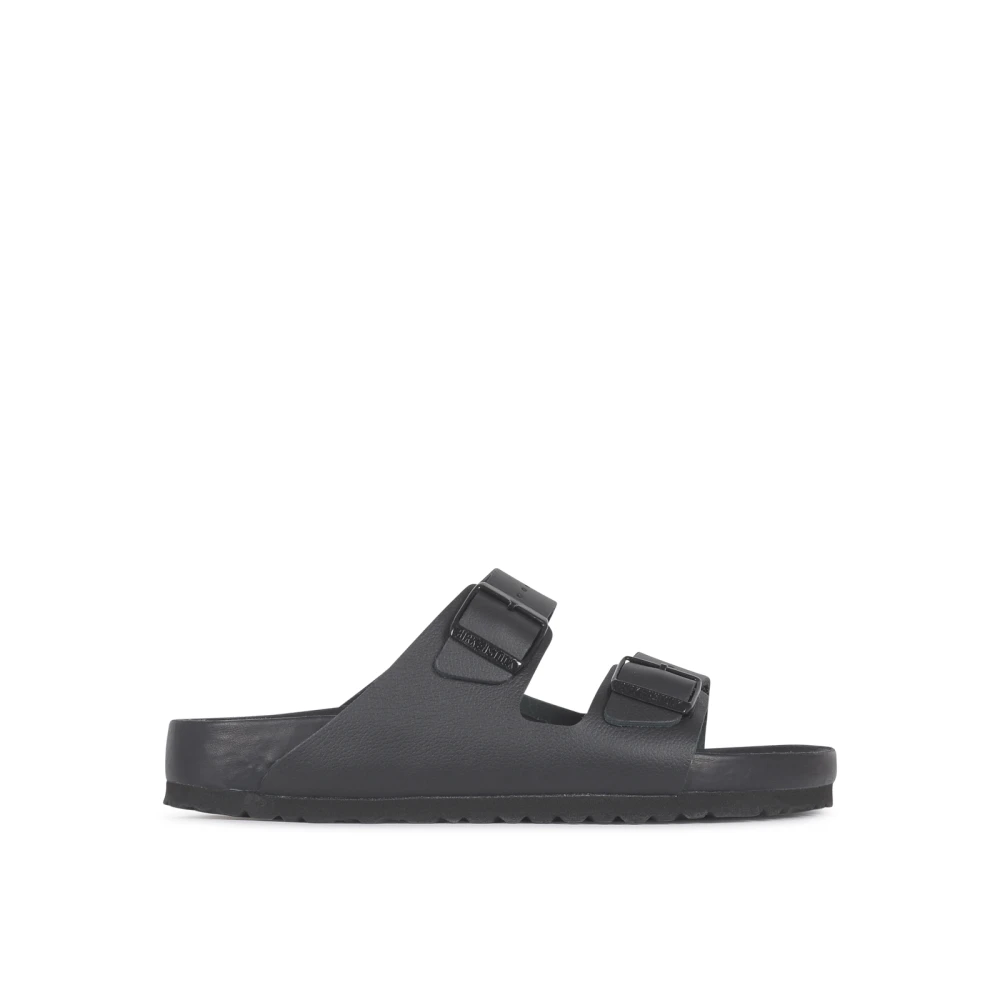 Birkenstock Men's Black Sliders, 8 Uk, Arizona Natural Leather Sliders