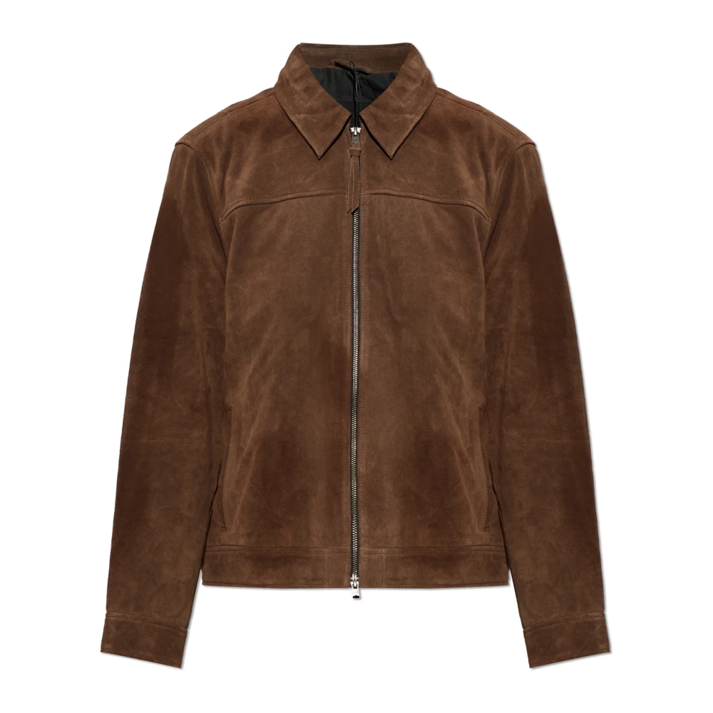 Allsaints Herren Braun Men's Rhone Suede Jacket Size L - Bild 3