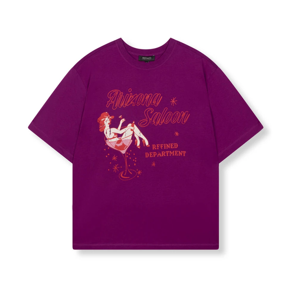 Refined Department Maggy T-shirt Purple Dames