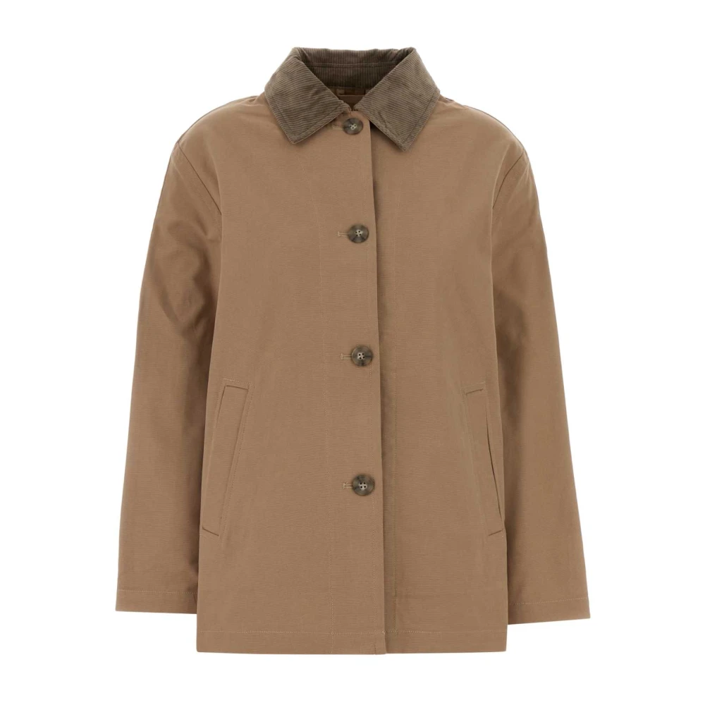 Calvin Klein Men's Beige Single-Breasted Coats, S, Cotton Mac Coat