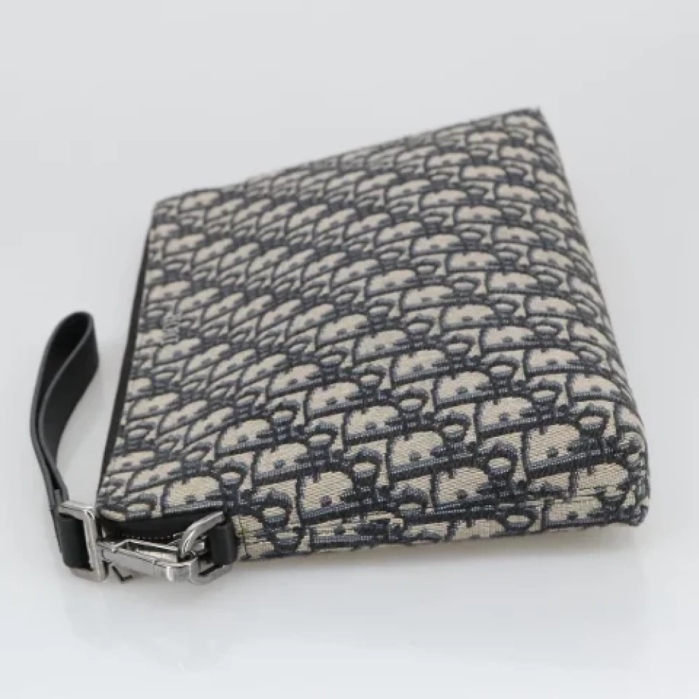 Dior Vintage Pre-owned Canvas clutches Beige Dames