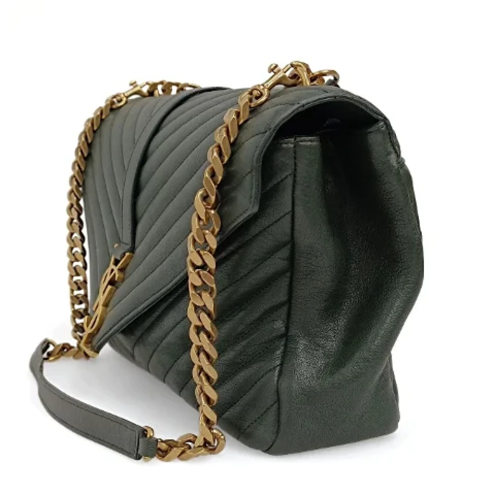 Saint Laurent Vintage Pre-owned Leather shoulder-bags Green Dames