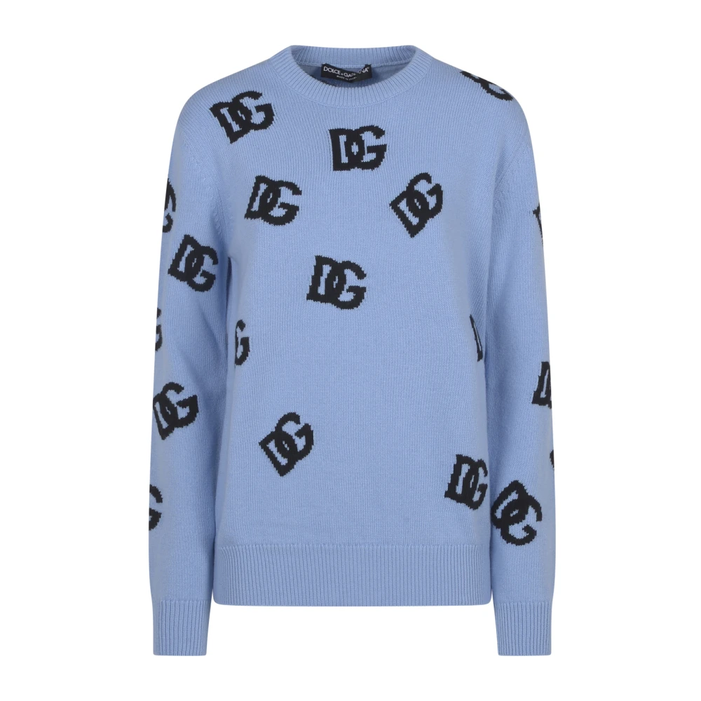 Dolce & Gabbana Hoge Hals Sweaters Blue Dames