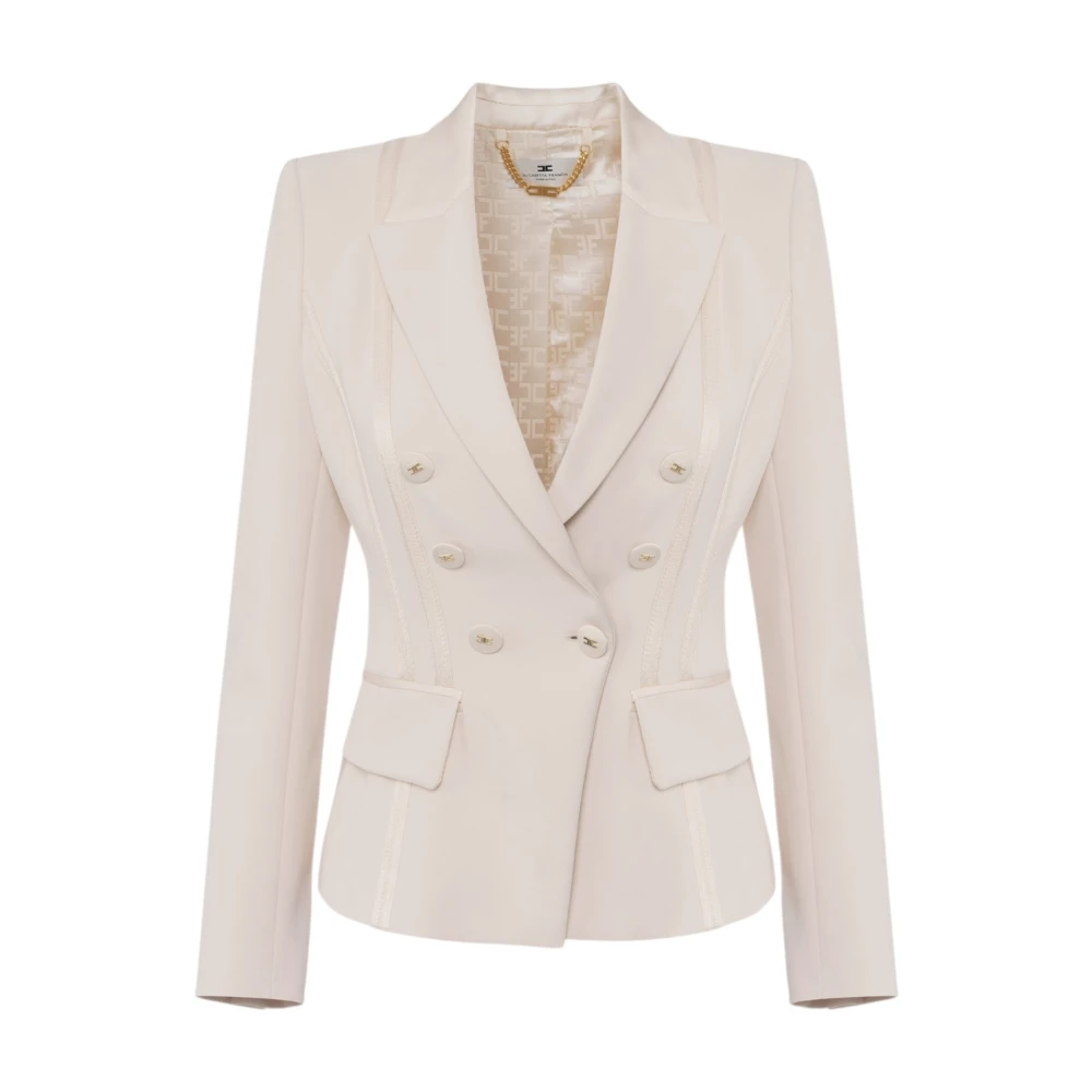 Elisabetta Franchi Stijlvolle 96% Polyester 4% Elastaan Jurk Yellow Dames