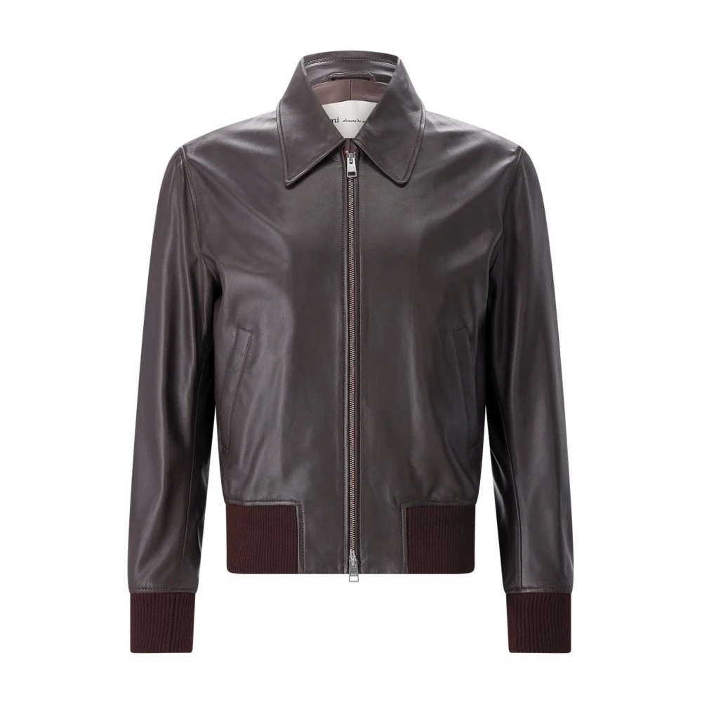 Ami Paris Uomo Giacca Blouson In Pelle Borgogna It Taglia 48- Mytheresa - Immagine 3