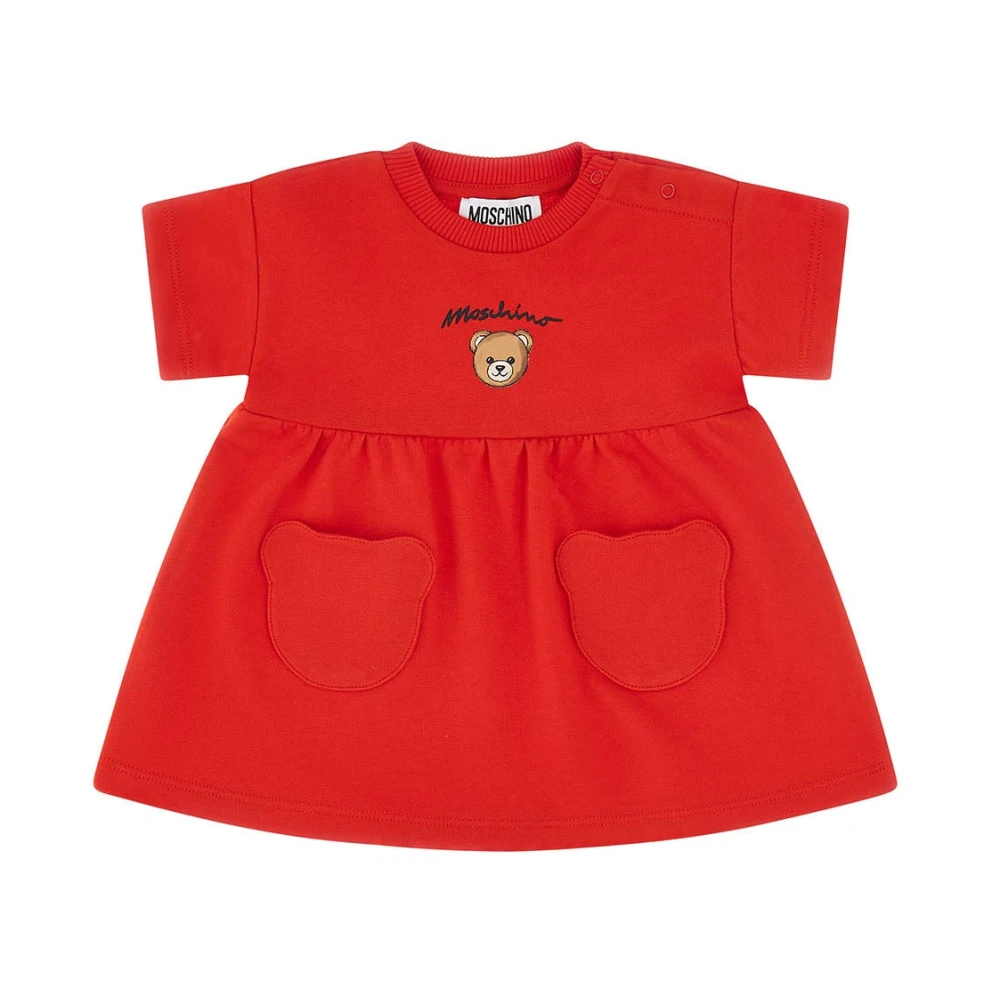 Moschino Red Cotton Dress - Female - Dresses - 3 Y - Kids