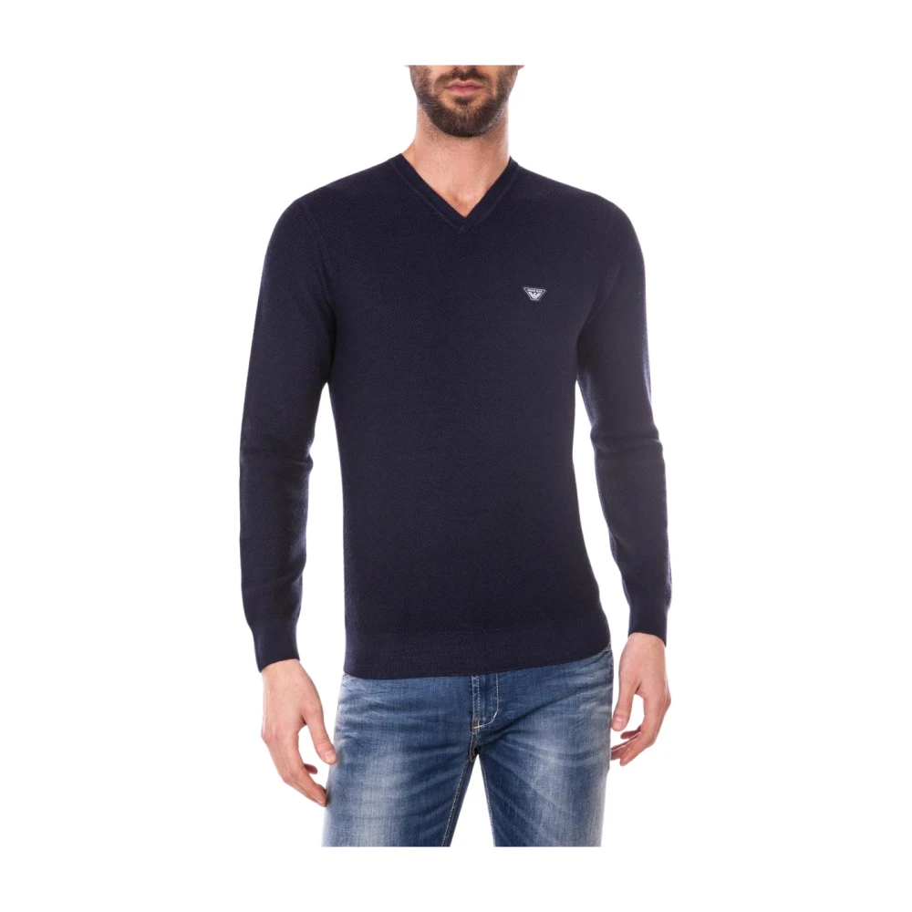 Knitwear > V-neck Knitwear - - Armani Jeans - Modalova