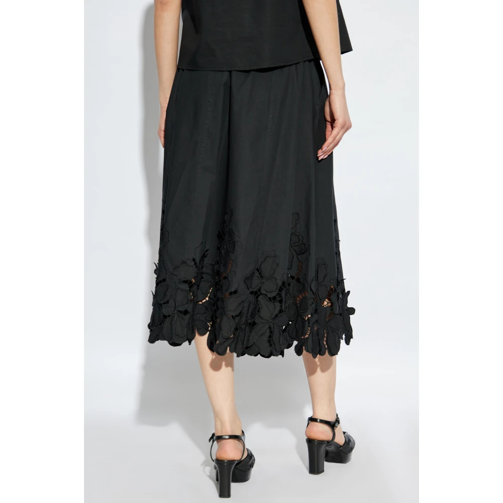 Forte Katoenen rok Black Dames