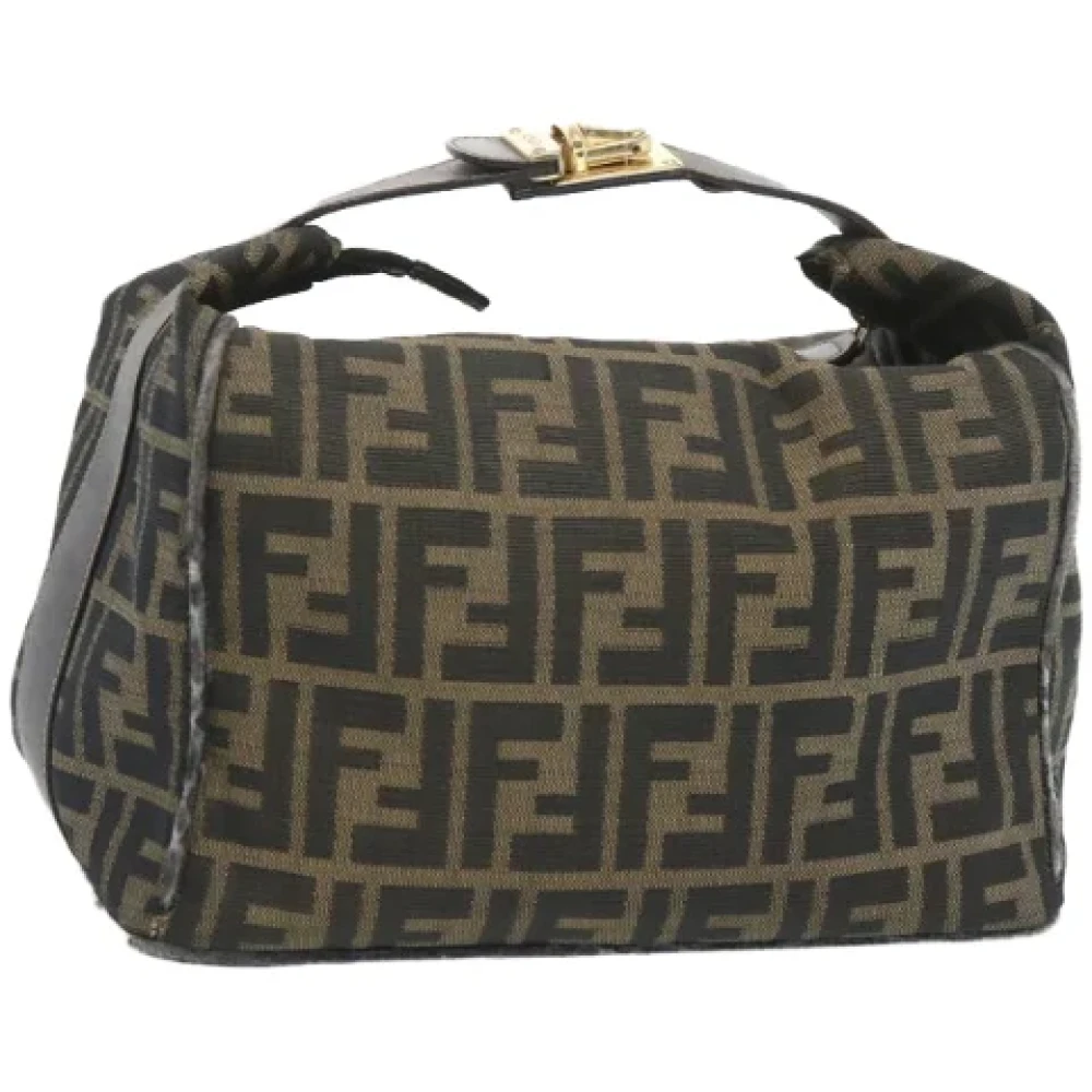 Fendi Vintage Pre-owned Canvas handbags Brown Dames