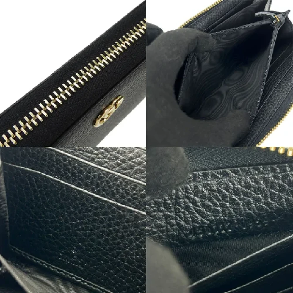 Gucci Vintage Pre-owned Leather wallets Black Dames