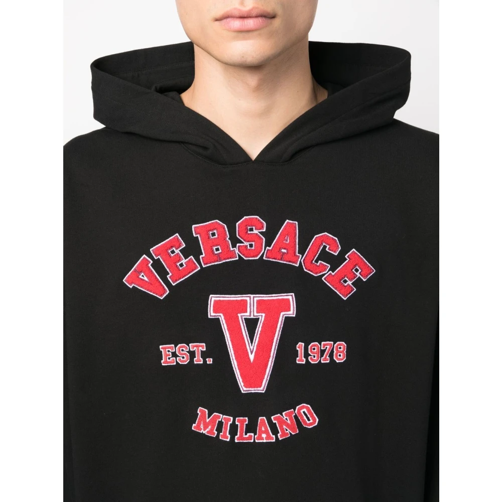 Versace Stijlvolle Zwarte Sweatshirt voor Mannen Black Heren