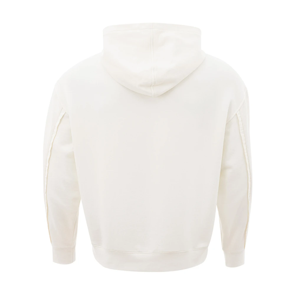 Armani Exchange Witte hoodie met logo patch White Heren