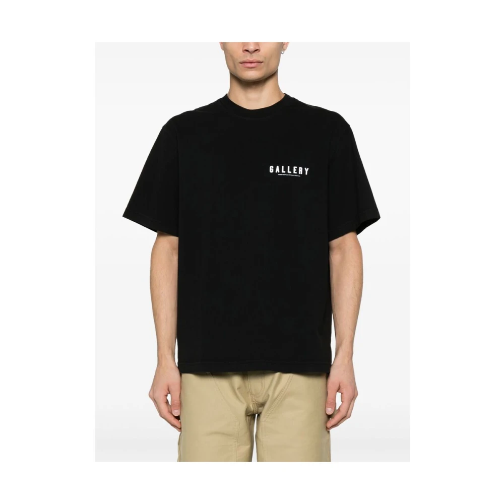 Agolde Zwart Crew Neck Logo T-shirt Black Heren