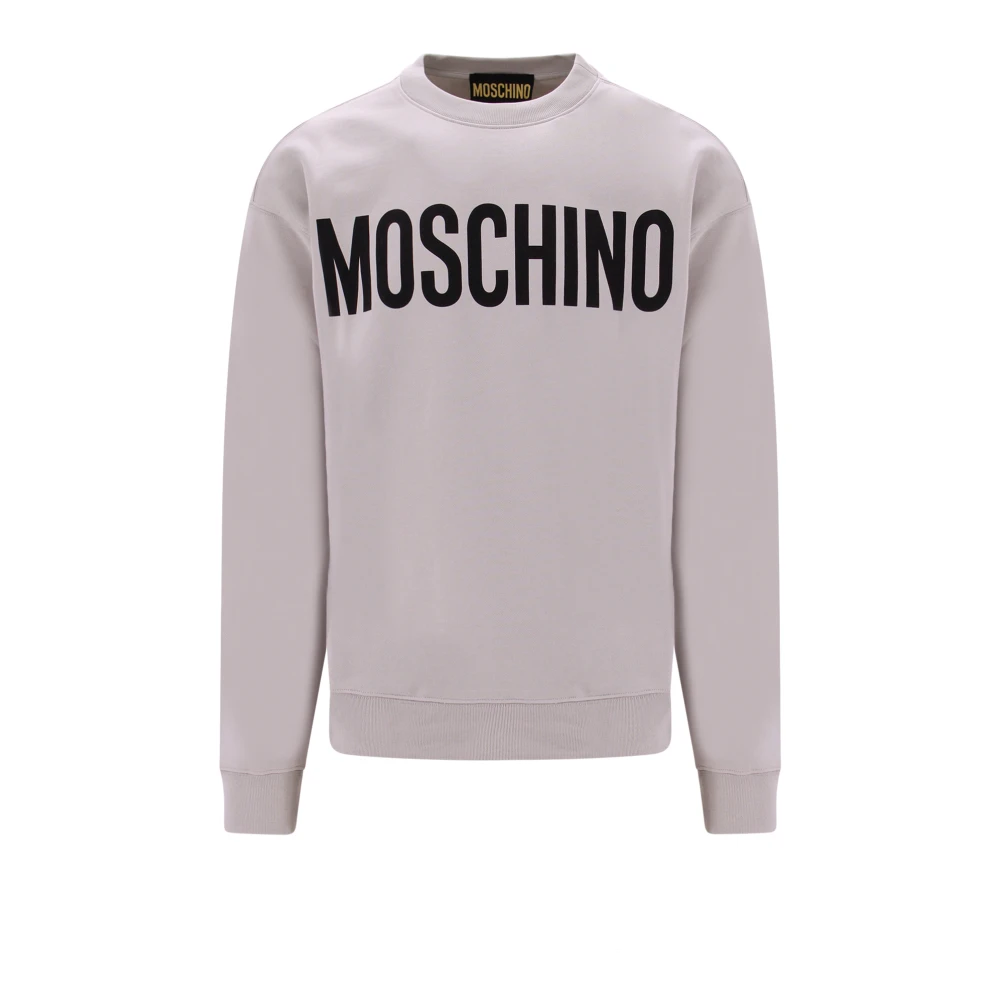 Moschino Organisch Katoenen Logo Sweatshirt Gray Heren