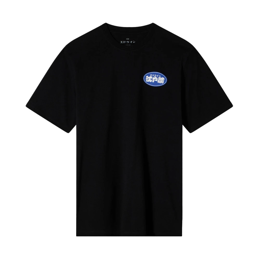 Edwin T-shirt met bedrukt logo Korte mouwen Black Heren