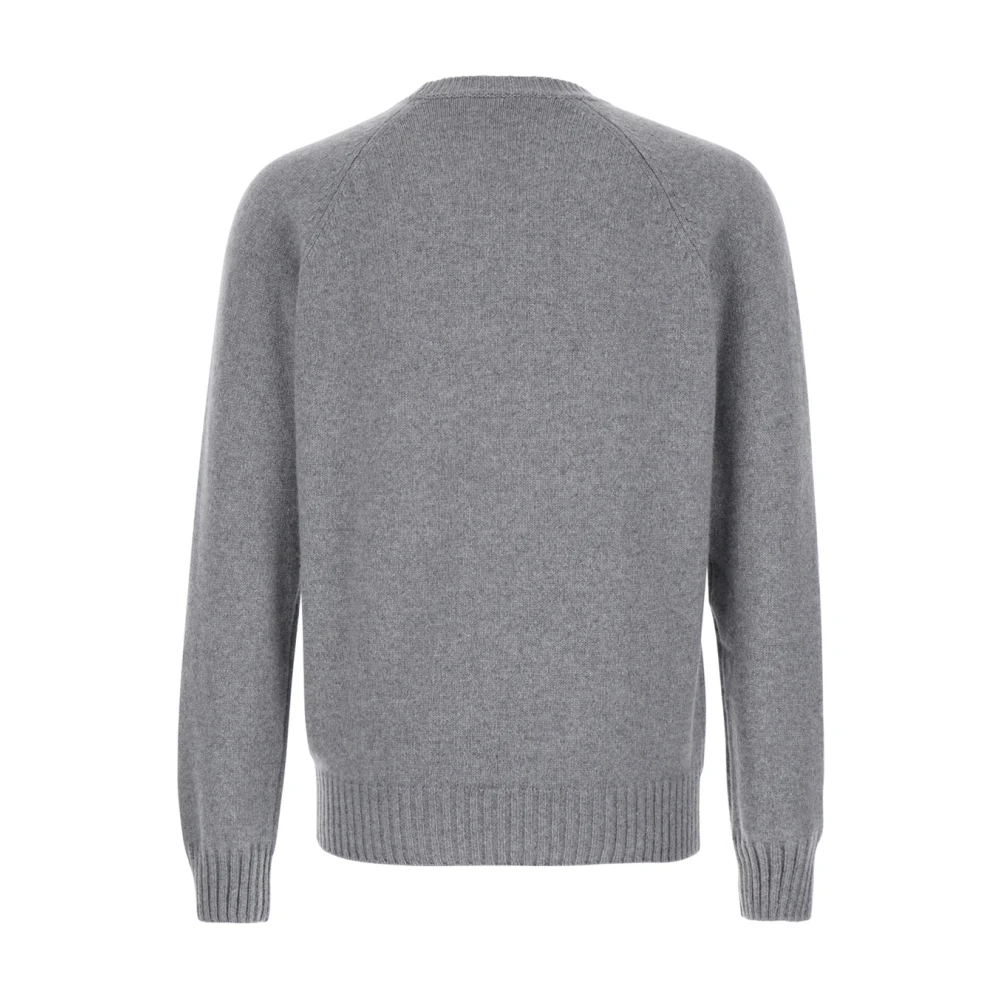 La Fileria Grijze Kasjmier Trui Girocollo Stijl Gray Heren