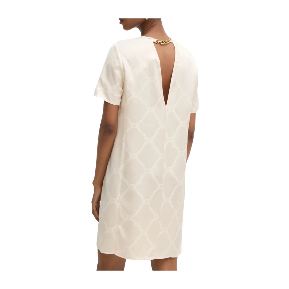 Twinset Lyocell Jurk Beige Dames