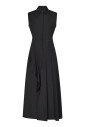 black-a-line-flare-midi-dress