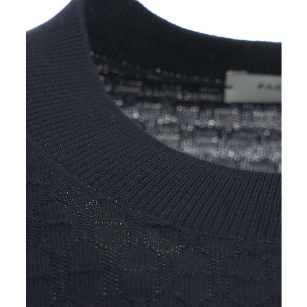 Paolo Pecora Blauw Honingraat T-shirt Casual Herenmode Blue Heren