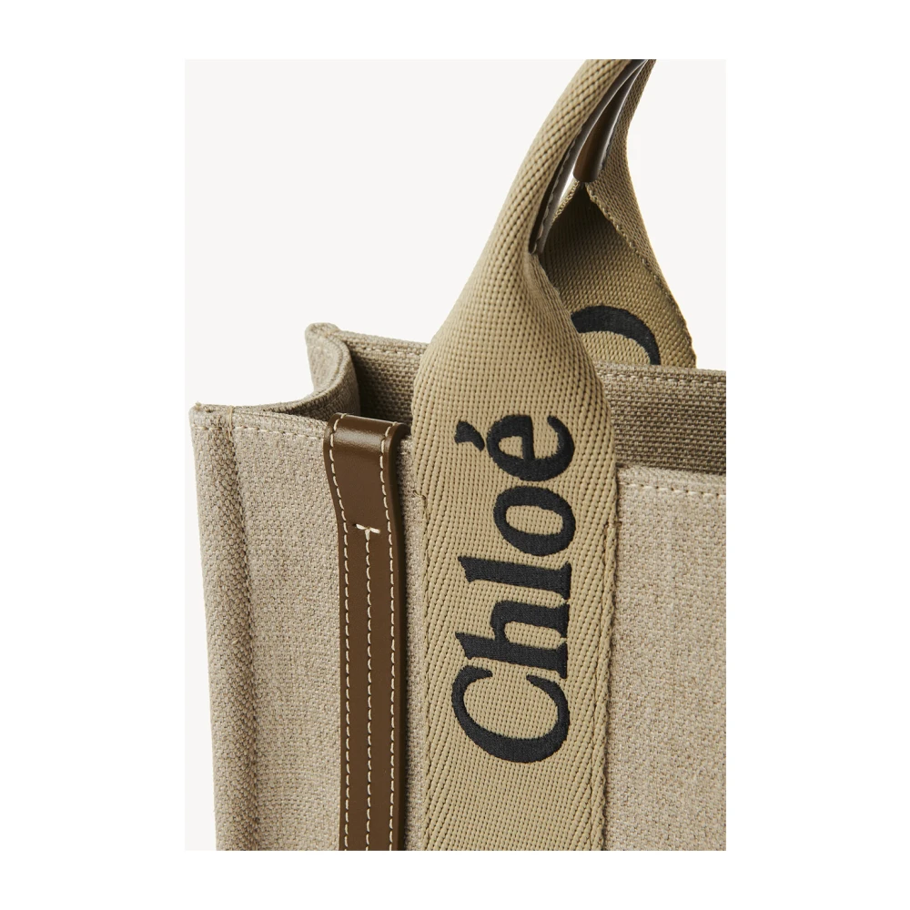 Chloé Beige Linnen Canvas Tas Beige Dames