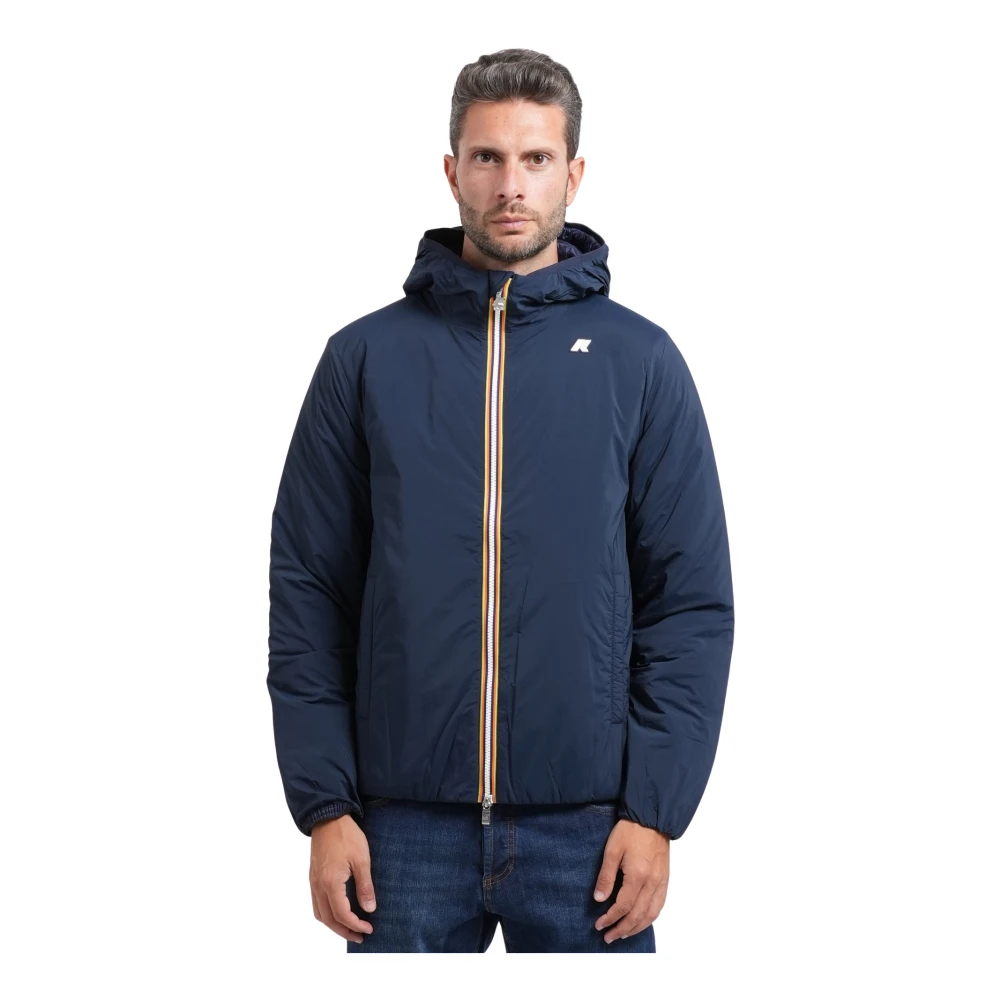K-Way Uomo Blu Giacche, S, New,