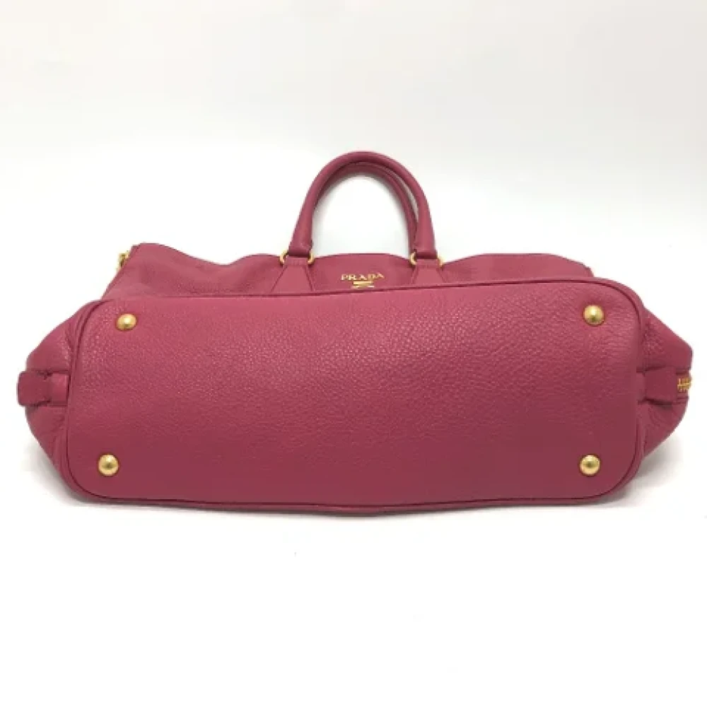 Prada Vintage Pre-owned Leather prada-bags Red Dames