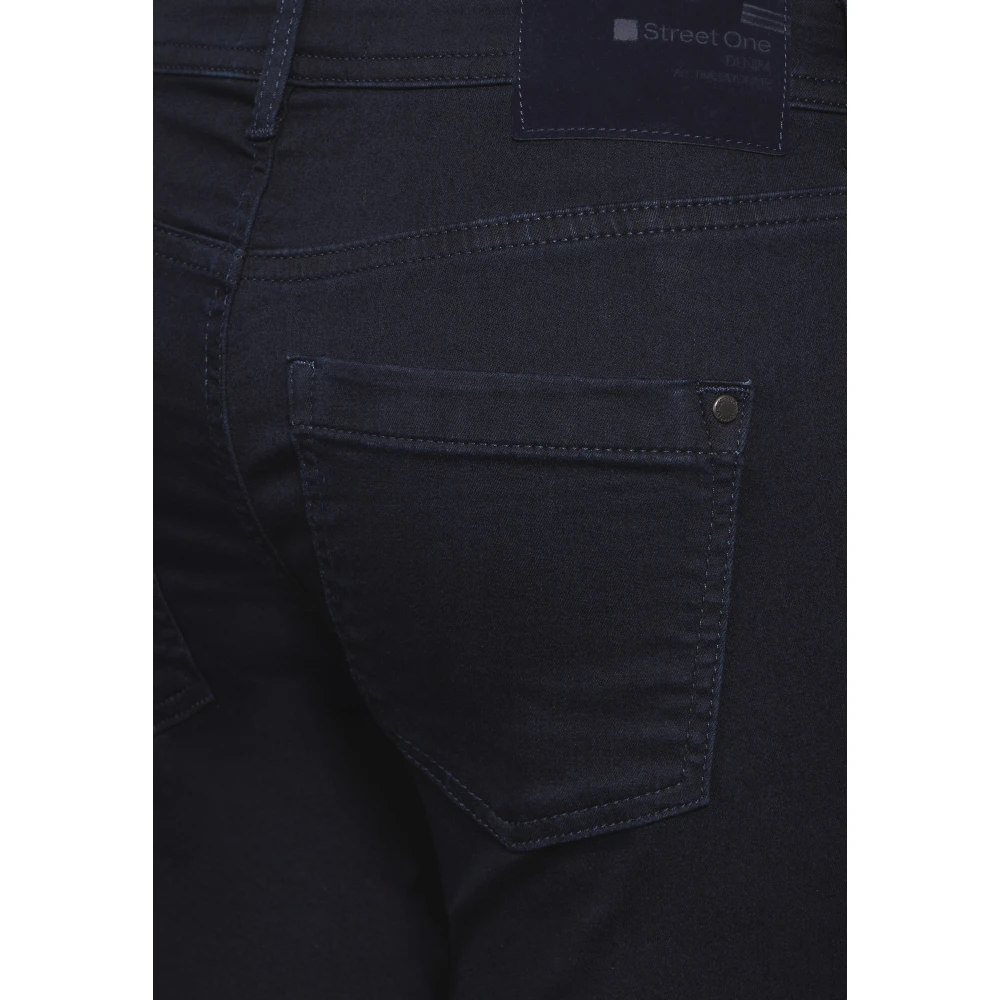 Street One Casual Fit Jeans met Slim Legs Black Dames