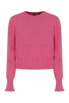 fuchsia-crewneck-logo-pattern-cashmere-sweater