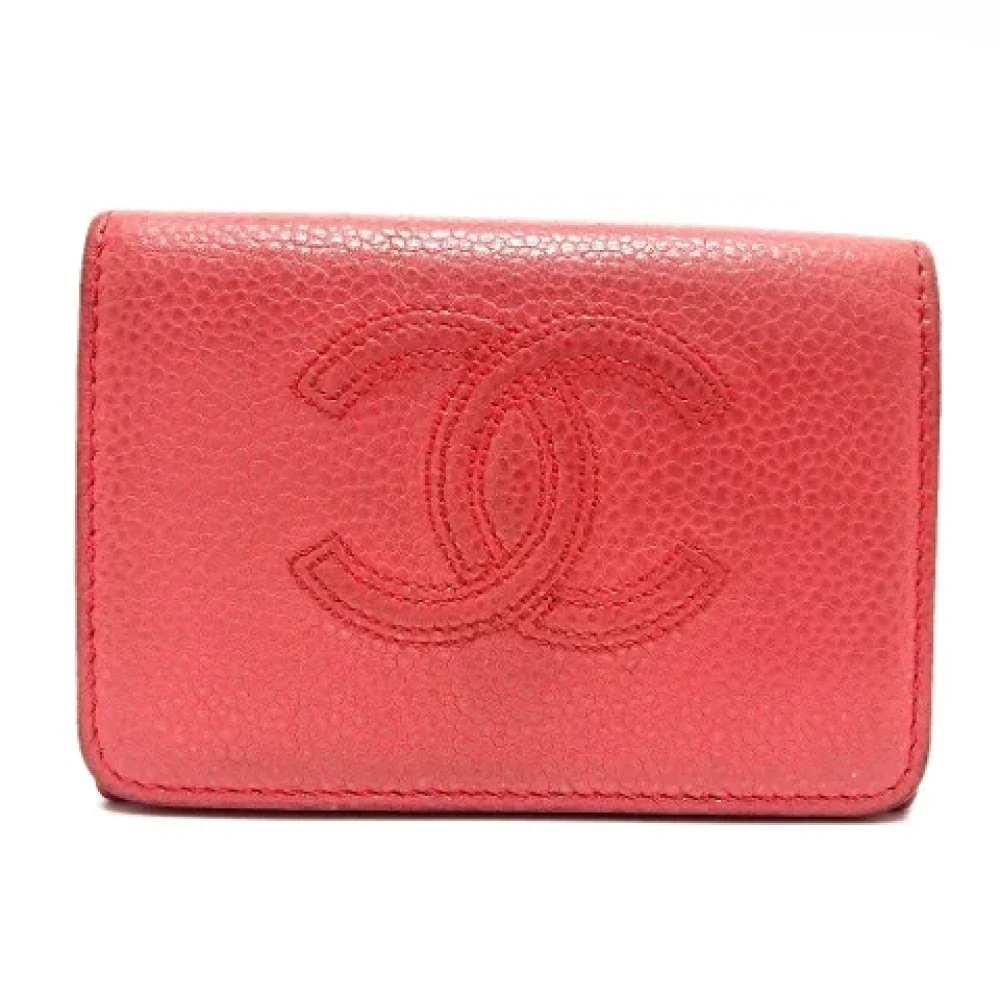 Chanel Vintage Pre-owned Leather wallets Pink Dames